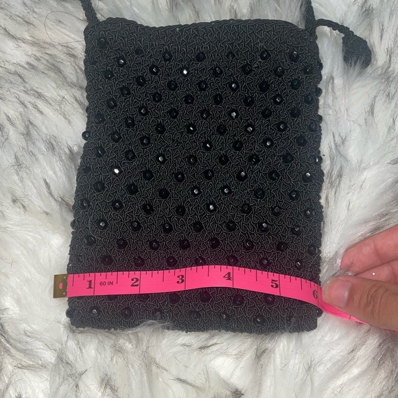 Mini beaded bag woven bag crotchet purse braided bag vacation bag black y2k bag - Picture 6 of 12
